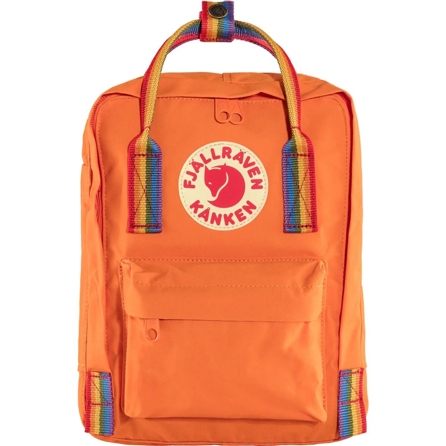 Burnt Orange-Rainbow Pattern Fjällräven Outlets Kånken Rainbow Mini