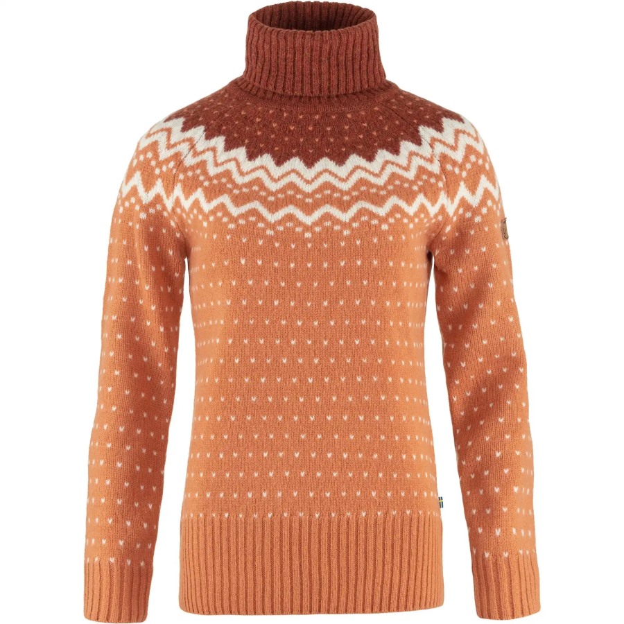 Desert Brown-Autumn Leaf Fjällräven Outlets Övik Knit Roller Neck W