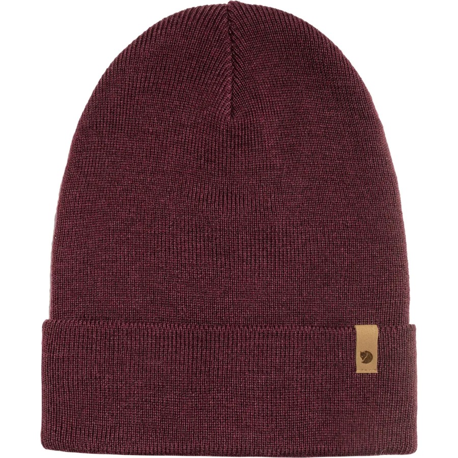 Classic Knit Hat Dark Garnet Fjällräven Outlets