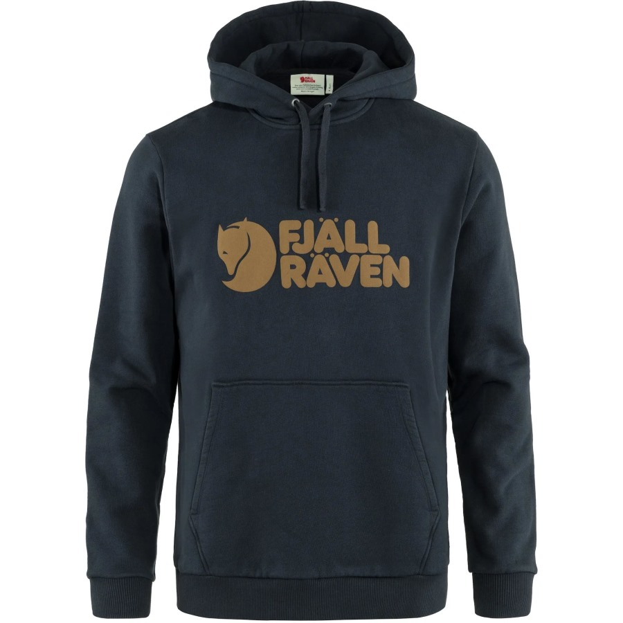 Dark Navy Fjällräven Outlets Logo Hoodie M