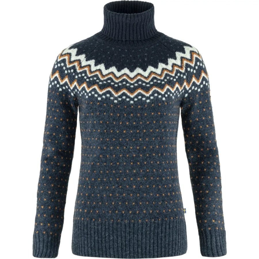 Navy-Dark Navy Övik Knit Roller Neck W Fjällräven Outlets